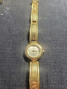 Vintage Ted Lapidus Watch Women 21mm Gold Tone Round Dial Needs Battery 7.25" - Picture 1 of 4