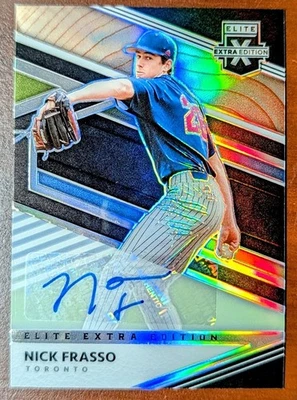 Nick Frasso 2020 Panini Elite Extra Edition Prospect AUTO Dodgers - Image 1 of 2