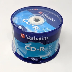 Verbatim CD-R 52x Speed 80 Min, 700MB 50 Pack - Picture 1 of 5