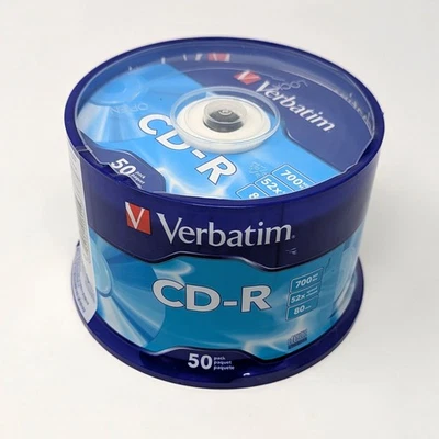 Verbatim CD-R 52x Speed 80 Min, 700MB 50 Pack - Image 1 of 4
