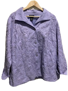 QVC Style Dialogue Jacket Ladies Blue Suit Blazer Womens 2XL New With Tag - Picture 1 of 12