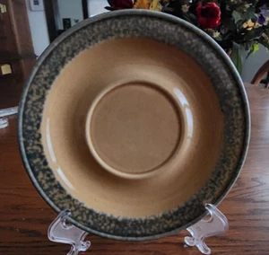 Vintage America Saucers (pair) 6 1/4" MAFA Pfaltzgraff Tan Blue RETIRED ! - Picture 1 of 11
