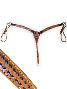 Cuello de pecho HR Saddlery Royal Blue Buckstitch - Imagen 1 de 1