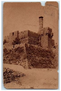 Widok Wieży Dawida Jerozolima Palestyna Izrael Wysłana pocztówka vintage - Zdjęcie 1 z 3