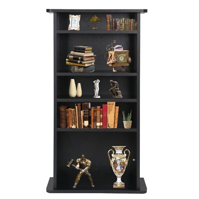 36" H Multimedia Storage Cabinet DVD Rack Book Shelf Organizer Stand Audio Tower - Image 1 of 4