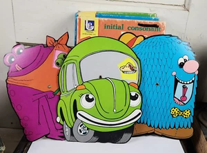 3 Vtg Homeschool Flashcards Teaching Aids 1977 Trend Learning Discs Vowels FUN! - Picture 1 of 19