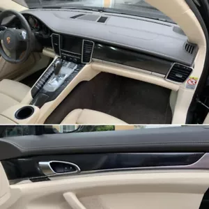 Interior Center Console Carbon Fiber Molding Sticker Decals For Porsche Panamera - Picture 1 of 12