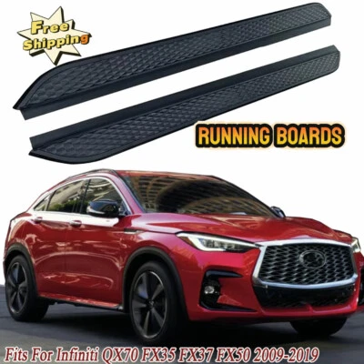2PC Side Steps Running Boards Fits For Infiniti QX70 FX35 FX37 FX50 2009-2019 — 第 1/4 张图片