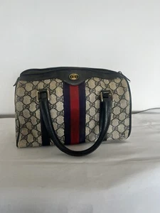 VINTAGE AUTHENTIC GUCCI BLUE BAG/ PURSE 1980s - Picture 1 of 12