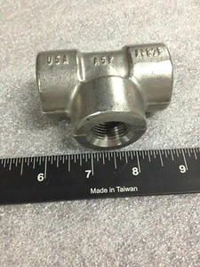 1/2" 3M BR5 Duplex F51/F60 B16 Stainless Tee USA ASP A182F Threaded - Picture 1 of 4