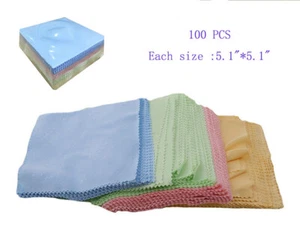 100pcs Microfiber Phone Screen Camera Lens Glasses Cleaning Cloth 13*13cm - Picture 1 of 9