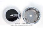 4X69mm Advan Racing Black Silver Decals Wheel Caps Emblems Rim Caps Hubcaps