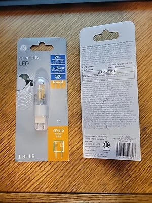 2 x New LED T4 GY8.6 Clear ~ 120 Volt 20 Watt 170 Lumens ~ Specialty Bulb - Image 1 of 4
