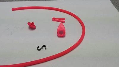 pink archery peep super  1/4  combo ,kisser , clips,1 ft latex , cable clip - Imagem 1 de 2