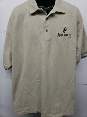 REMY MARTIN Mens Beige Champagne polo shirt SIZE XXL - Image 1 of 4