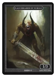 Plaguebearer of Nurgle Token Givememana Tokens Warhammer Magic the Gathering - Picture 1 of 2