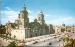 Mexico City Metropolitan Cathedral of Mexico Aerial View Postcard Unposted - Picture 1 of 2