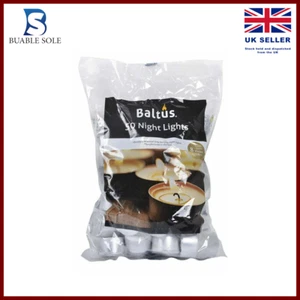 BALTUS PACK OF 50 UNSCENTED WAX TEALIGHTS CANDLES 8 HOUR BURN TIME - UK - Picture 1 of 2