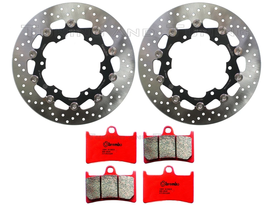 Disques frein avant BREMBO +Plaquettes SA POUR YAMAHA XJR 1300 1999 2000>2002
