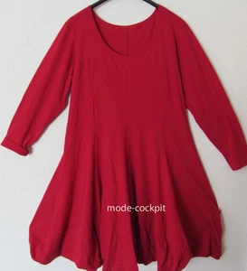 BORIS INDUSTRIES irres Ballon Kleid Lagenlook Gr. 48-50 (5) Baumwolle rot - Bild 1 von 5
