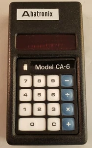 Rare Vintage ABATRONIX 676 CA-6 Shirt Pocket Calculator w/ Box - Barely Used USA - Picture 1 of 12
