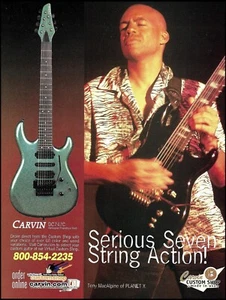 Pubblicità chitarra 7 corde Tony MacAlpine Carvin DC747C 8x11 stampa pubblicitaria - Foto 1 di 3