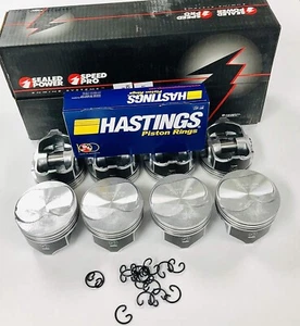 Pistones domo y anillos Moly recubiertos hipereutécticos +.100" de alto (+10.5cc) Chevy 454. - Imagen 1 de 5