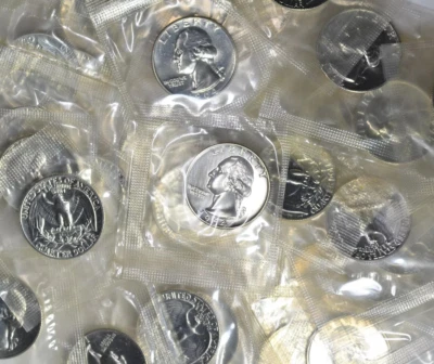 ROLL  1964 GEM PROOF  Washington Quarter 40-Coins in mint CELLO FREE SHIPPING - Image 1 of 3