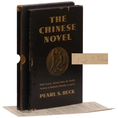 Pearl Buck / Chinese Novel Nobel Lecture Delivered Before the Swedish Signed 1st - Imagem 1 de 4