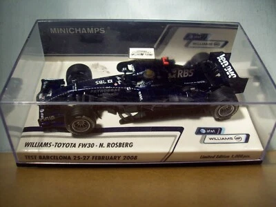 1/43 MINICHA 400 080307 WILLIAMS FW30 BARCELONA TEST 25-27 FEB 2008 NICO ROSBERG - Image 1 of 4