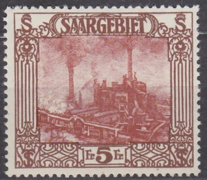 SAAR - SAARGEBIET 1922 MARCA LIBRE Mi.: 97 - **MNH** - SIN MONTAR - LUJO - Imagen 1 de 1