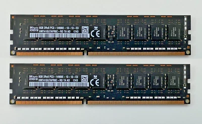 Genuine Apple-Hynix 2x 8GB (16gb) PC3-14900E 2Rx8 ECC ram for Mac pro late2013 - Image 1 of 2