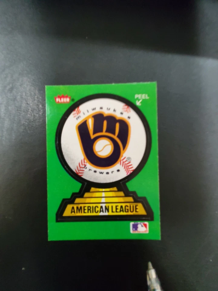 Vintage Milwaukee Brewers Fleer Sticker card 80s - Image 1 of 1