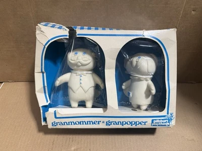Rare Vintage 1974 PILLSBURY POPPIN FRESH DOUGHBOY GRANMOMMER & GRANPOPPER SET - Image 1 of 4