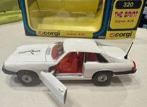 Vintage Corgi #320 "The Saints" White Jaguar XJS - w/ Repro Box - Picture 1 of 3
