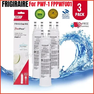 NEW 3-Pack Frigidaire PWF-1 FPPWFU01 Refrigerator PurePour Water &Ice Filter - Изображение 1 из 4