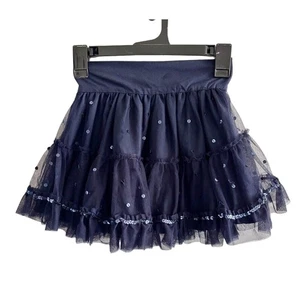 Gap Kids Girls' Sz 8 Navy Sparkle Tutu Skirt Under Layer Party Twirly Fancy - Picture 1 of 8