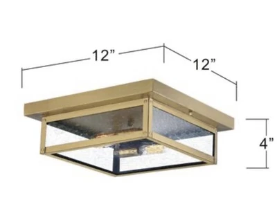 Westover 2 luzes 12 polegadas latão antigo montagem embutida externa WVR1612A - Imagem 1 de 4
