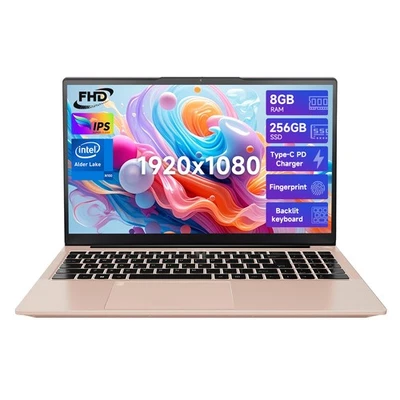 NIMO 15.6'' FHD Laptop 8GB RAM 256GB SSD Intel Quad-Core N100 Backlit Keyboard  - Image 1 of 4