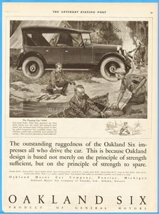 1925 Oakland Touring Car Fishing Shore Lunch GM General Motors Pontiac MI Ad - Bild 1 von 1