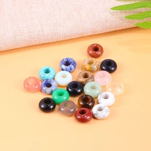 20 piezas Cuentas de ágata Cuentas de agujero grande Decoración Hágalo usted mismo Cuentas Redondas Cuentas Kits de cuentas - Imagen 1 de 11