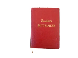 Das Mittelmeer by Karl Baedeker Maps and Plans Handbook of Travel 1909 - Picture 1 of 6