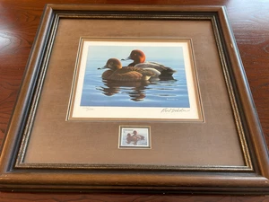 1982 MINT Framed & Signed Minnesota Duck Print with Stamp (Phil Scholer) #1076 - Picture 1 of 6