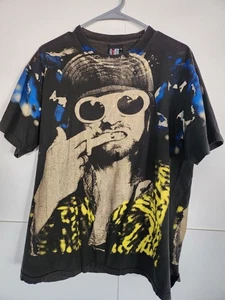 Vtg All Over Double Sided Print Kurt Cobain Nirvana Shirt Giant Extra Large XL - Picture 1 of 11