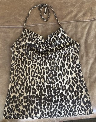 Top Halter DOLCE & GABBANA Marrón Estampado Leopardo Sin Mangas Talla 42 Foto 1 de 3