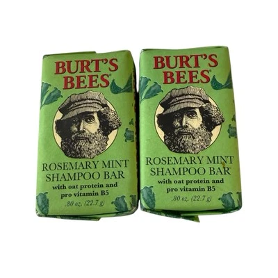 (2) Burt’s Bees 0.80 盎司迷迭香薄荷洗发水条旅行装条 — 第 1/3 张图片