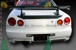For Nissan Skyline R34 GTR GTT MIN Style Carbon Rear Trunk Spoiler Wing Lip Kits - Foto 1 di 11