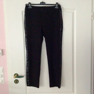 Nice Connection, Damen Leggings mit seitlichem Streifen, schwarz, Gr. 40, neu - Bild 1 von 4