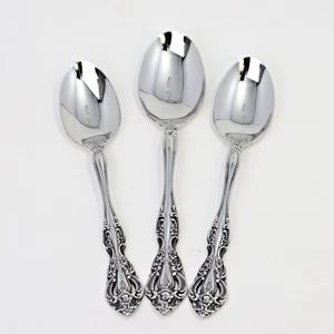 Oneida Stainless MICHELANGELO 2- Teaspoon 1- Soup Spoon 18/10 Stainless Flatware - Picture 1 of 7
