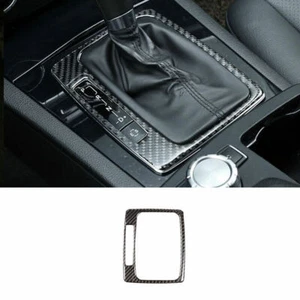 Real Carbon Fiber Central Console Gear Shift Cover Trim For Benz C-Class 2007-14 - Picture 1 of 6